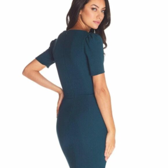 NEW Dress the Population 'Ruth' Bodycon Midi Dress in Pine Green- Size XL - Picture 6 of 6
